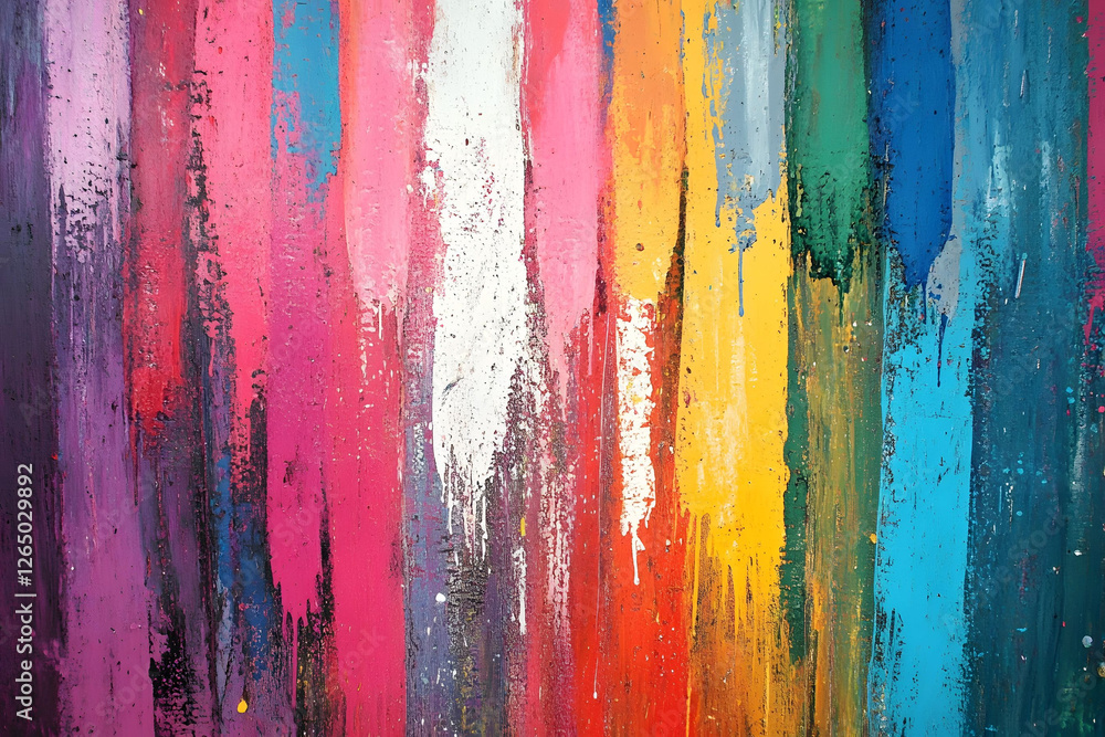 Vibrant Rainbow Hues: An Abstract Masterpiece of Color