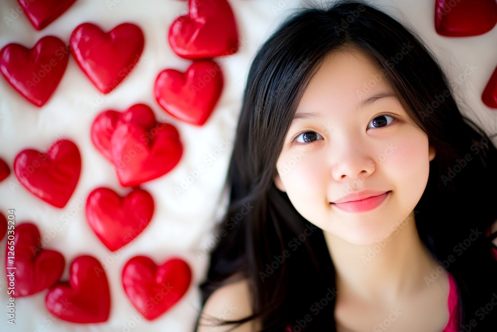 Extraordinary noticeable image of gorgeous loving asian youth girl - commercial marketing creative design. Valentine's day greeting from woman or for woman. Love expression photography. Extraordinary noticeable image of gorgeous loving asian youth girl - commercial marketing creative design. Valentine's day greeting from woman or for woman. Love expression photography.