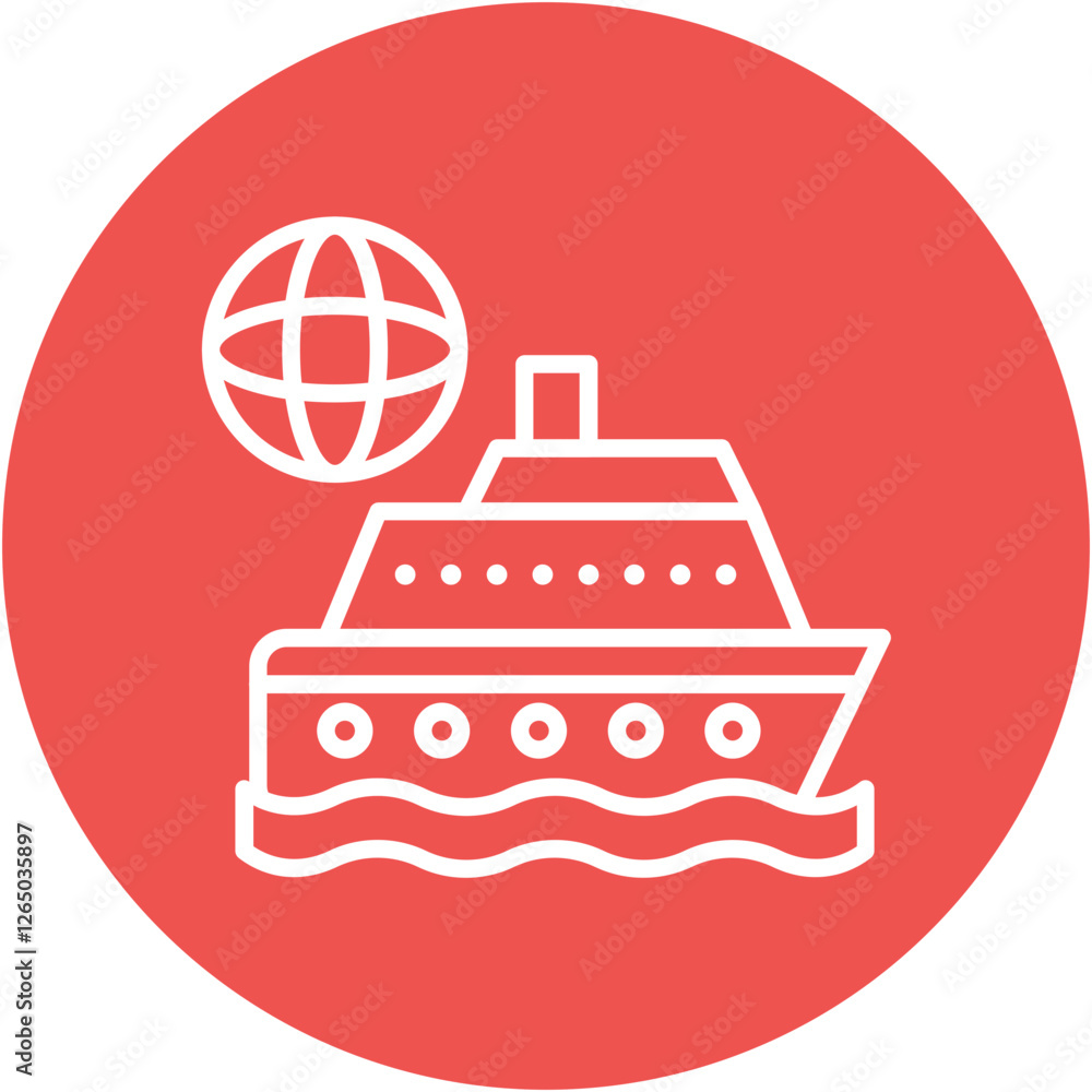 Cruise Globe Icon Cruise Globe Icon