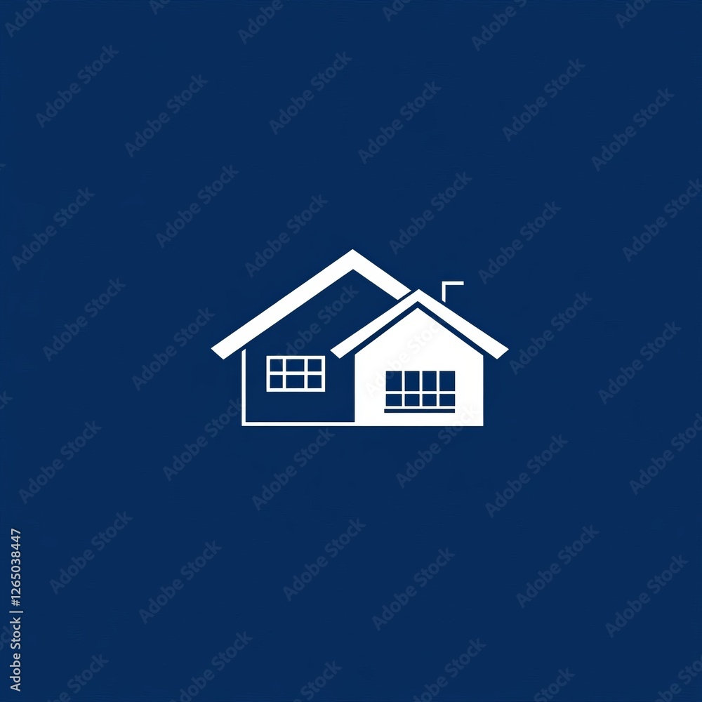 Elegant Two-Story House Icon: A Modern Architectural Design for Your Home and Property Elegant Two-Story House Icon: A Modern Architectural Design for Your Home and Property