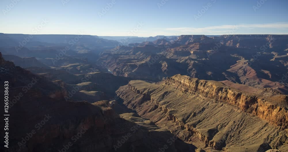 Time-lapse of Late Afternoon Sun Casting Shadows Over the Grand Canyon in Arizona, U.S.A. Time-lapse of Late Afternoon Sun Casting Shadows Over the Grand Canyon in Arizona, U.S.A.
