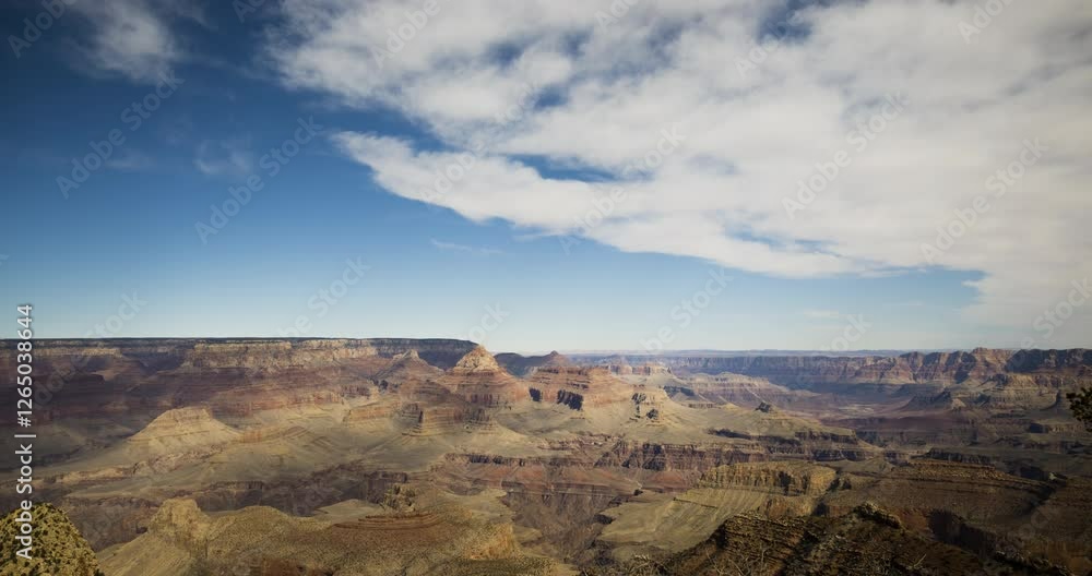 Grand Canyon Vista from South Rim with Cloud Shadows Moving over Canyon in Time-lapse Grand Canyon Vista from South Rim with Cloud Shadows Moving over Canyon in Time-lapse