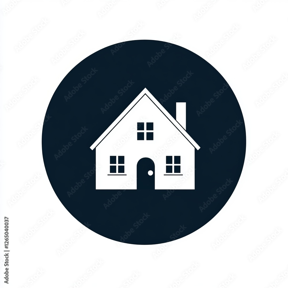 Simple House Icon - Modern Architecture Illustration Simple House Icon - Modern Architecture Illustration