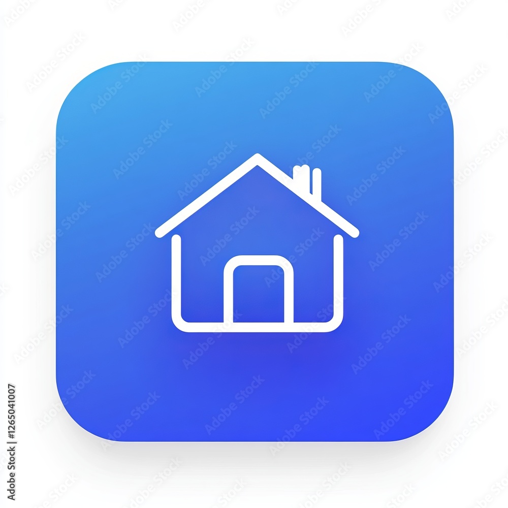 Elegant Home Icon Design for User Interface Elegant Home Icon Design for User Interface