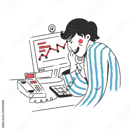 male trader talks about rising stocks