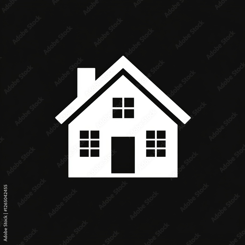 Simple House Icon - Modern Architectural Design Simple House Icon - Modern Architectural Design