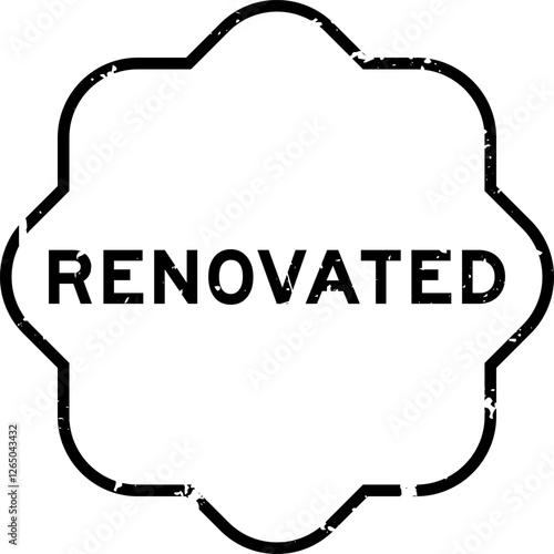 Grunge black renovated word rubber seal stamp on white background