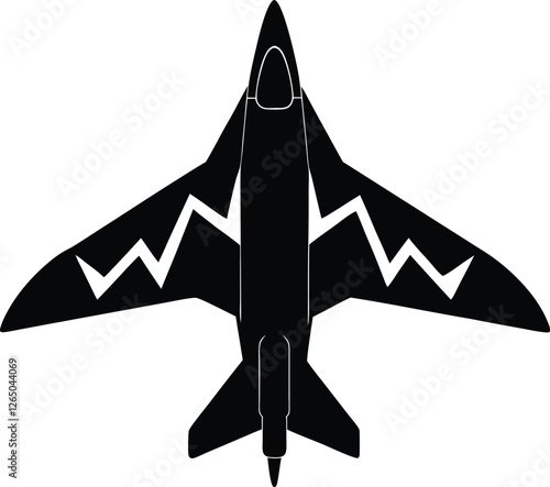 Avro vulcan Z plane vector illustration