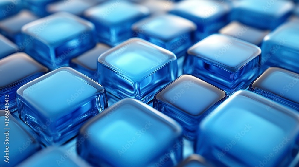 Abstract blue glass cubes background texture Abstract blue glass cubes background texture