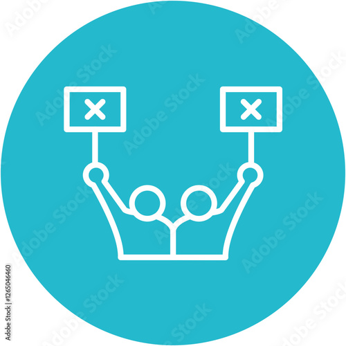 Protester Silhouette Icon