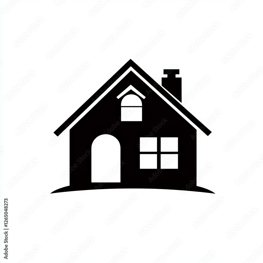 A Simple Silhouette of a Home: A Visual Representation of Shelter and Security A Simple Silhouette of a Home: A Visual Representation of Shelter and Security