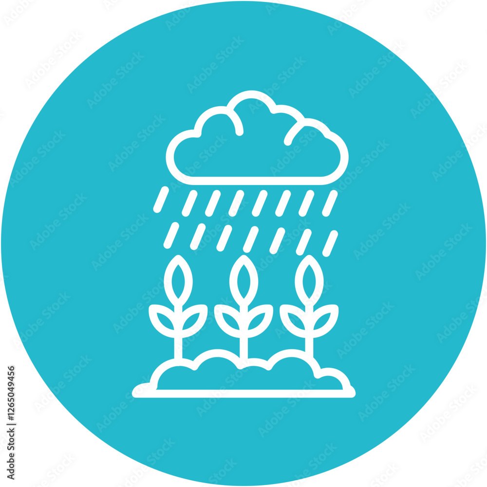 Monsoon Agriculture Icon Monsoon Agriculture Icon