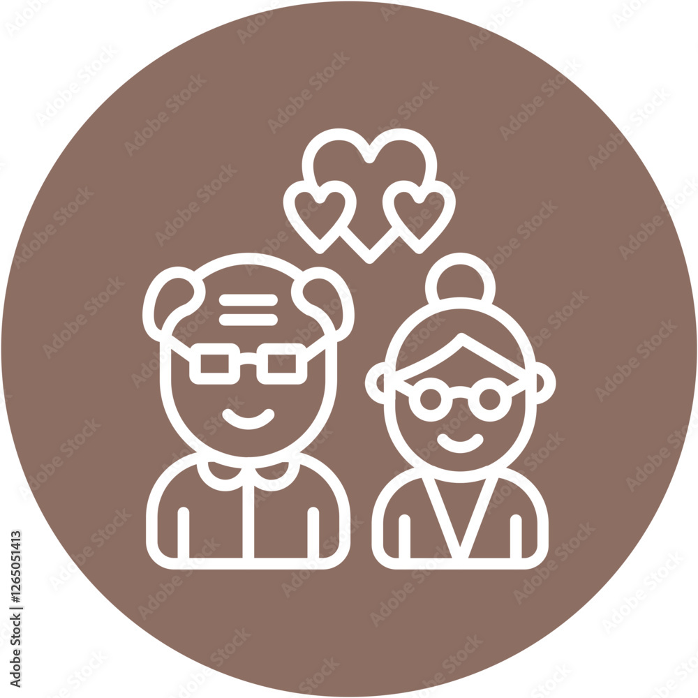 Grandparents Love Icon Grandparents Love Icon