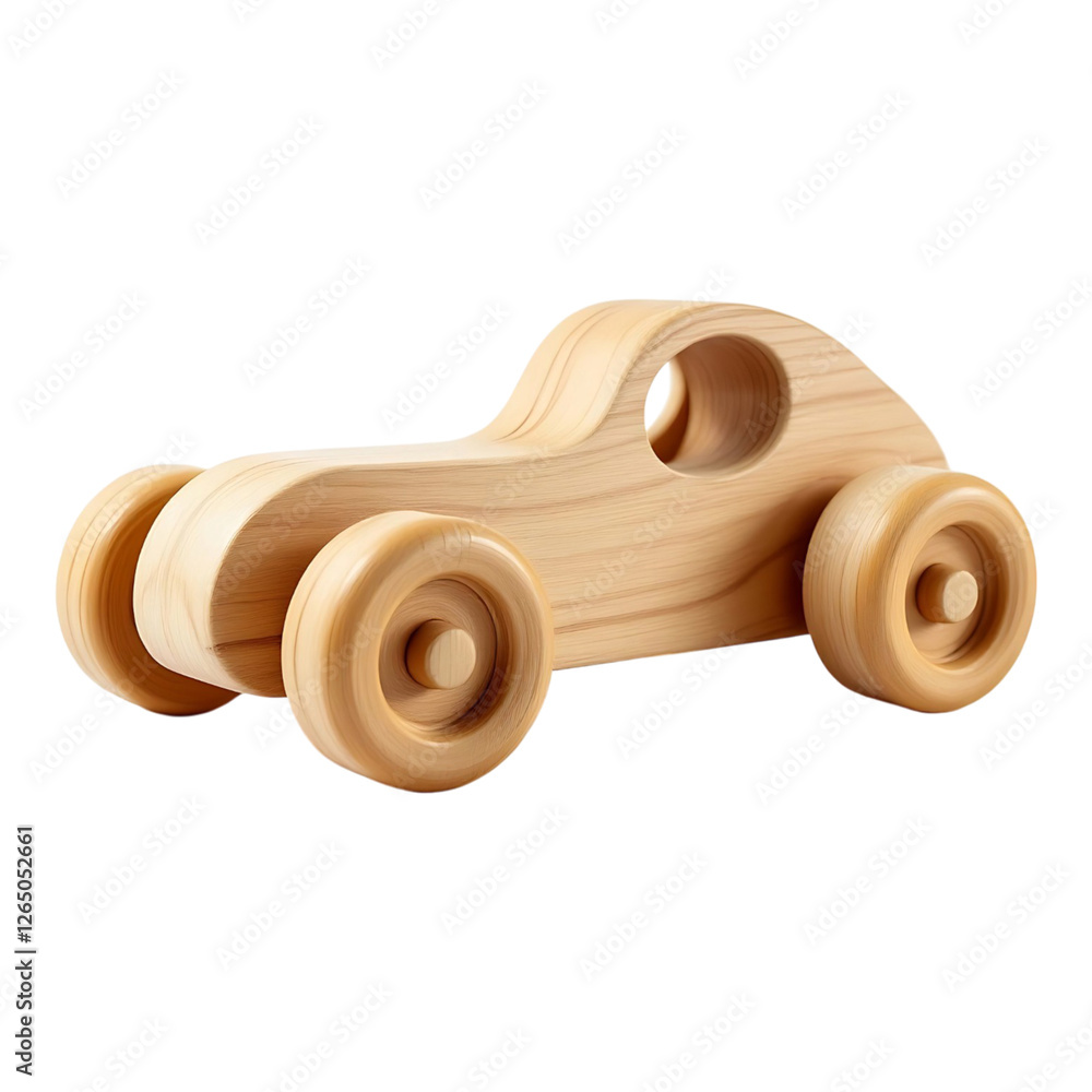 Handmade wooden toy car with round edges Handmade wooden toy car with round edges