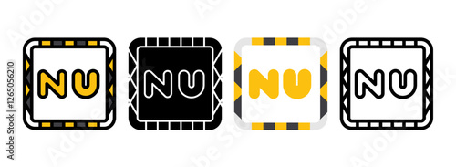 Set of Nu Line, Line Filled, Glyph, Flat Icons