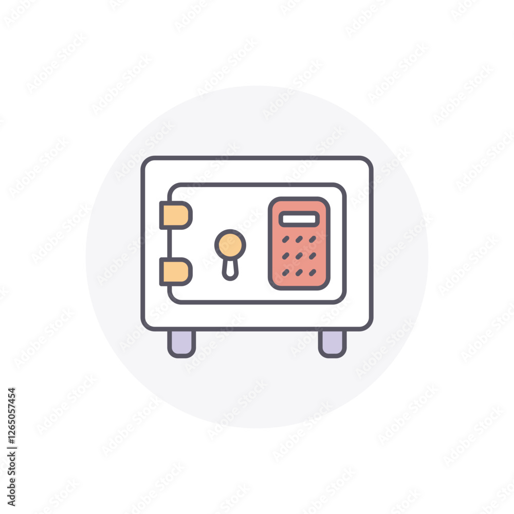 Safebox vector icon stock illustration Safebox vector icon stock illustration