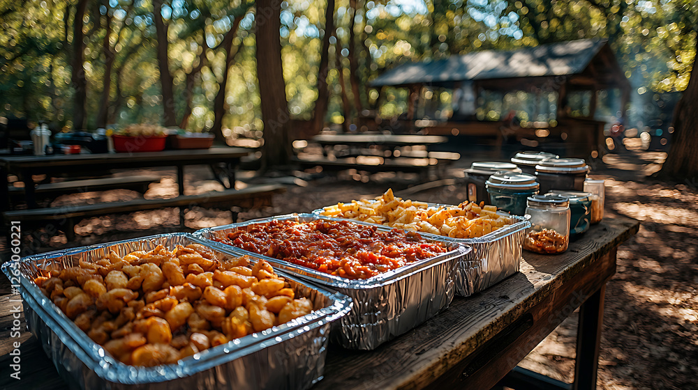 Fototapeta premium Delicious Outdoor Feast in Nature
