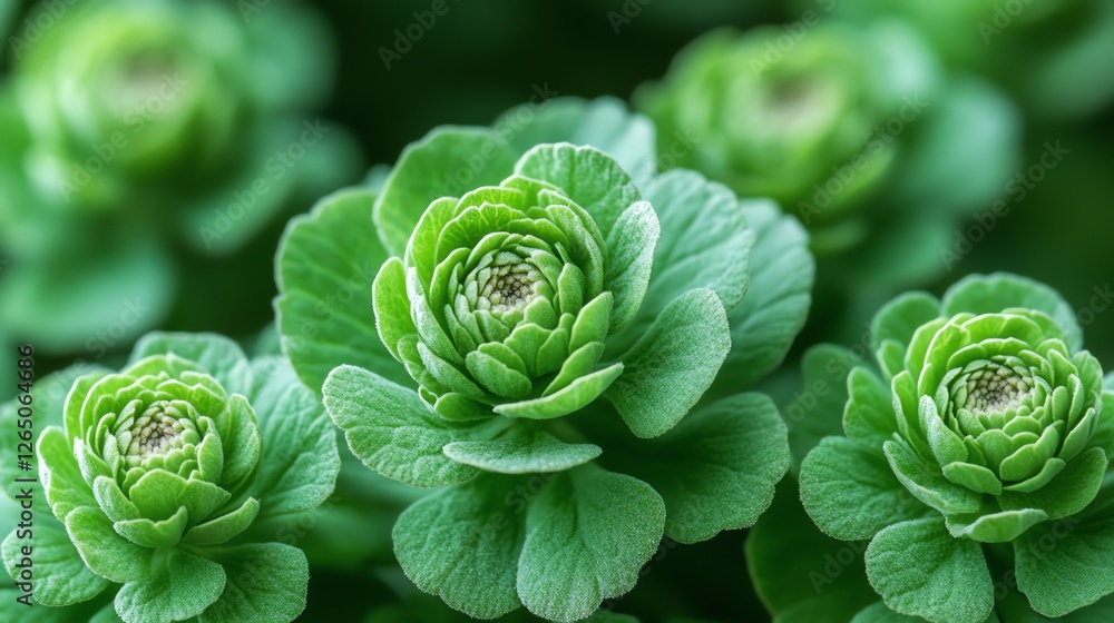Fototapeta premium Vibrant Green Succulent Plants Close Up Nature Spa Life Leaf Image 
