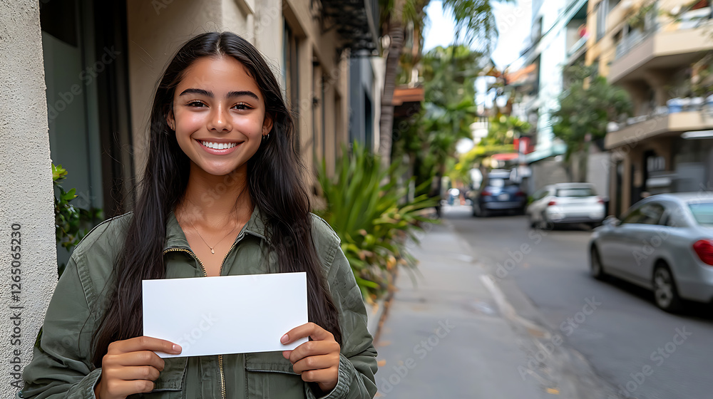 Young Woman Smiling in Urban Setting Young Woman Smiling in Urban Setting