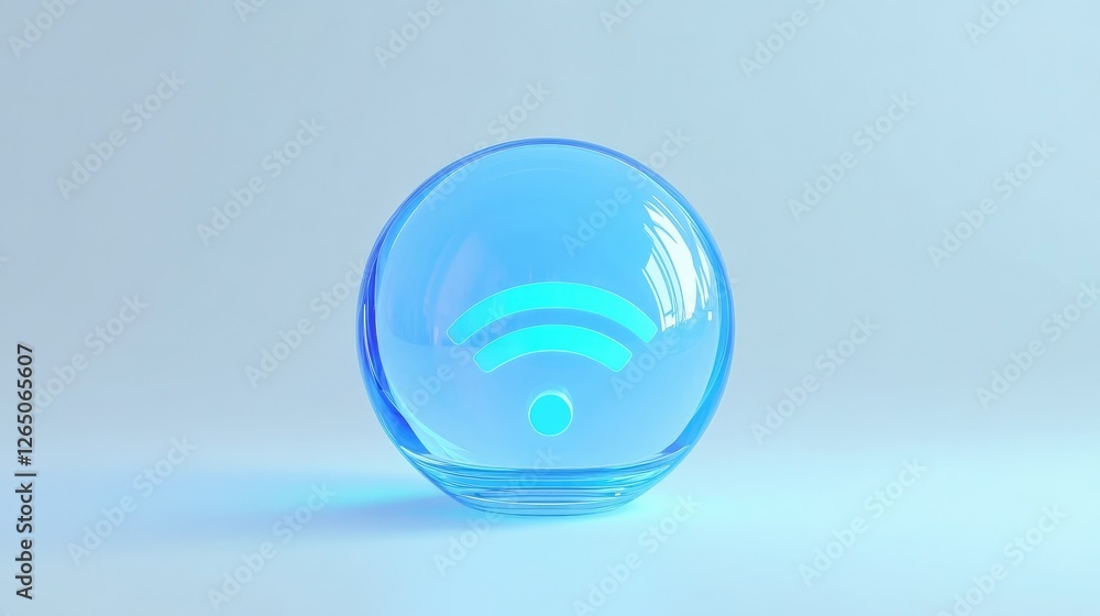 A beautiful and the blue color wifi icon on the colorful background A beautiful and the blue color wifi icon on the colorful background