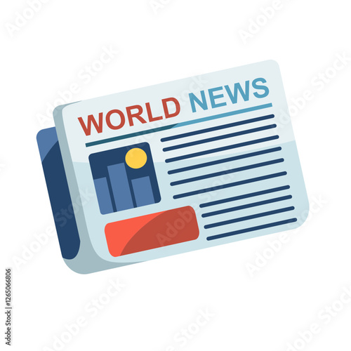 Illustration of World News Newspaper, Design Inspiration, Vector, Template, Object