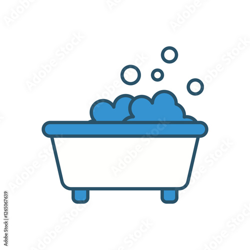 Bathtub  vector icon stock illustration