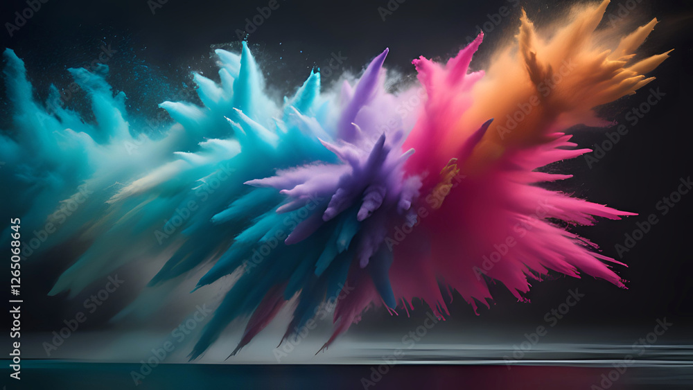 Fototapeta premium bunte Pulver Explosion