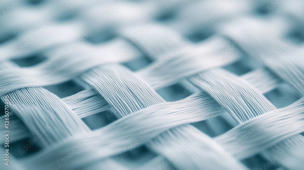 A detailed view of tightly woven blue fibers, showcasing the intricacies of textile art through texture and pattern. A detailed view of tightly woven blue fibers, showcasing the intricacies of textile art through texture and pattern.