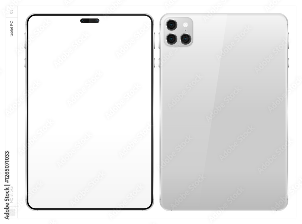 Tablet PC. Vector illustration. NO stroke. Tablet PC. Vector illustration. NO stroke.