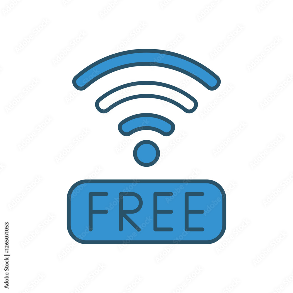 Free Wifi vector icon stock illustration Free Wifi vector icon stock illustration