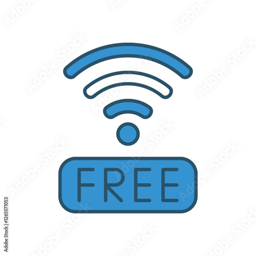 Free Wifi vector icon stock illustration