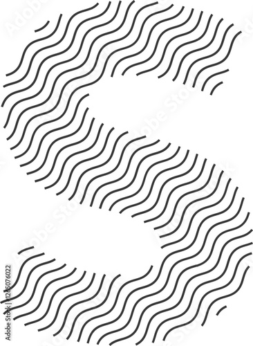 Letter S with wave effect