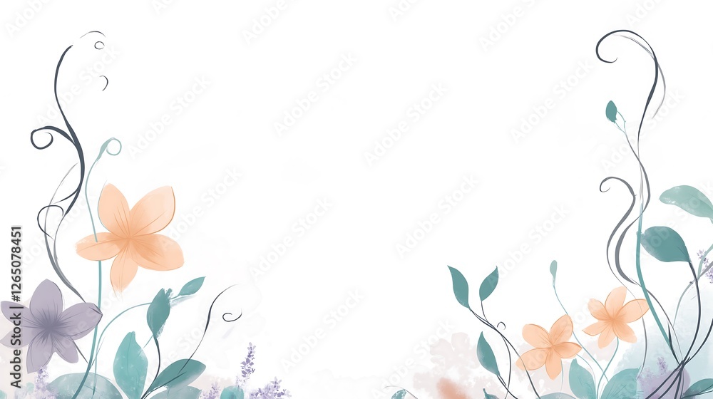 Stylized abstract flowers on white background. Stylized abstract flowers on white background.