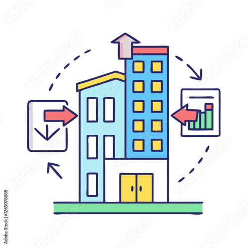 building orientation icon, building orientation vector illustration-simple illustration of building orientation, perfect for building orientation logos and icons