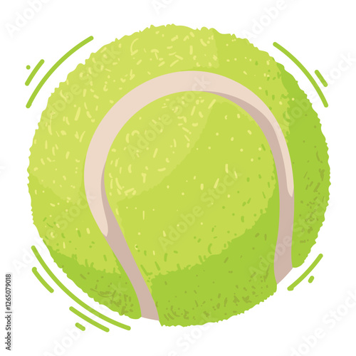 Vector image of a tennis ball icon with a white background