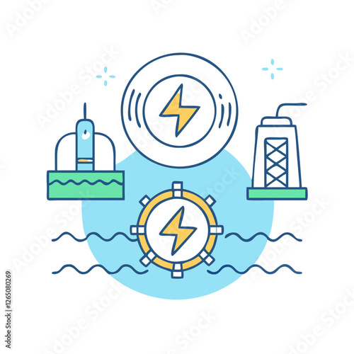 hydro power icon, hydro power vector illustration-simple illustration of hydro power, perfect for hydro power logos and icons