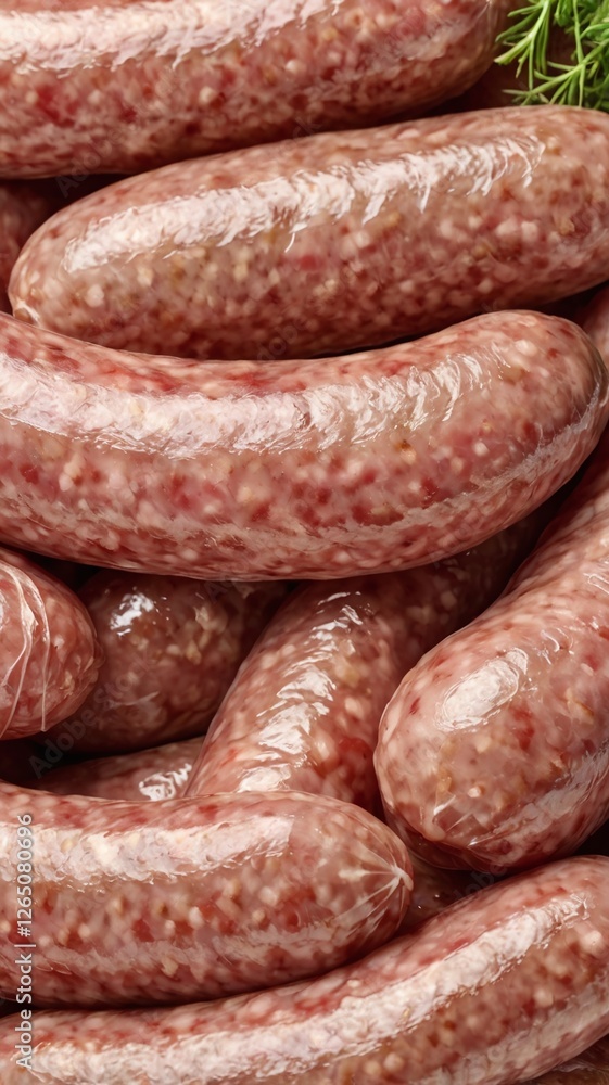 Group of raw sausage isolated on white background. Group of raw sausage isolated on white background.