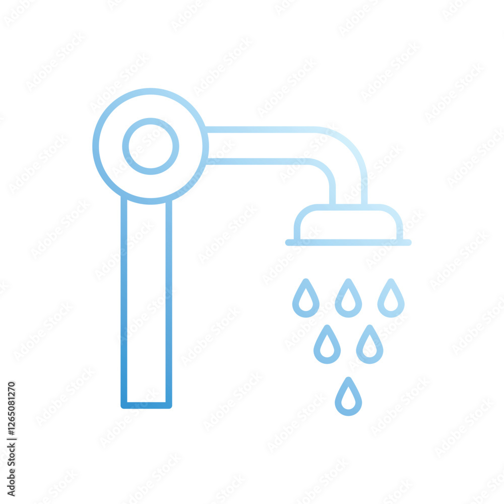 Shower vector icon stock illustration Shower vector icon stock illustration