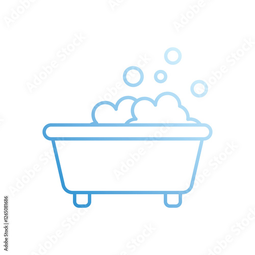 Bathtub  vector icon stock illustration