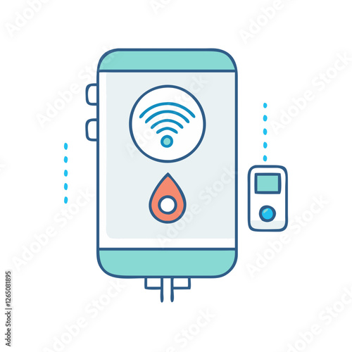 smart water heater icon, smart water heater vector illustration-simple illustration of smart water heater, perfect for smart water heater logos and icons