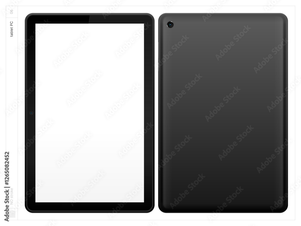 Tablet PC. Vector illustration. NO stroke. Tablet PC. Vector illustration. NO stroke.