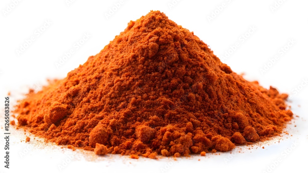 Pile of Orange Spice Powder on White Background Pile of Orange Spice Powder on White Background