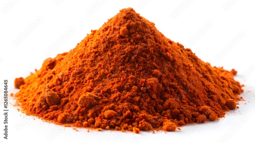 Pile of Orange Spice Powder on White Background Pile of Orange Spice Powder on White Background