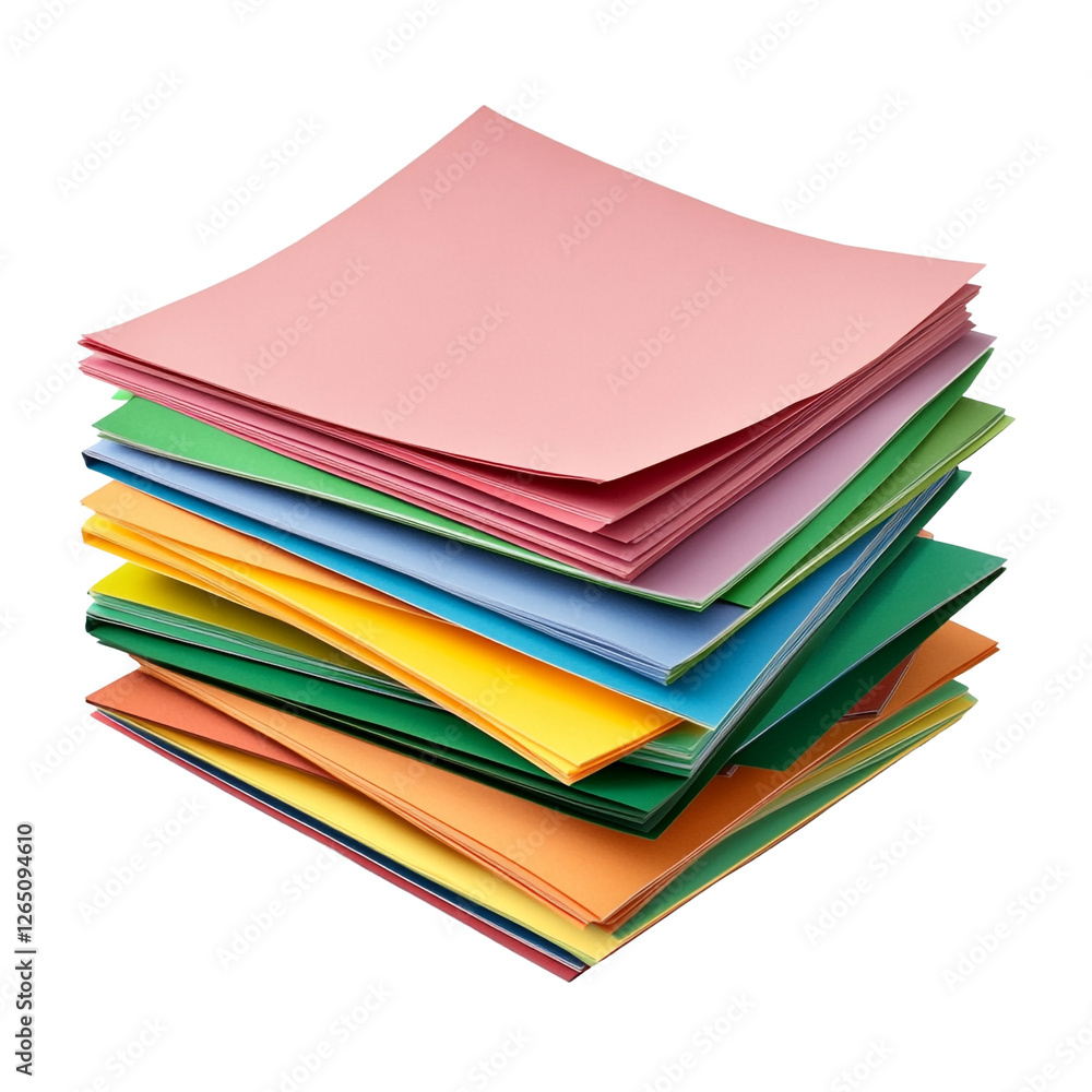 Stack of Colored Papers Stack of Colored Papers
