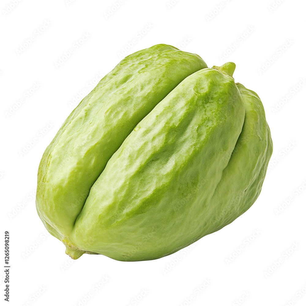 Naklejka premium Chayote isolated on clean and clear white background