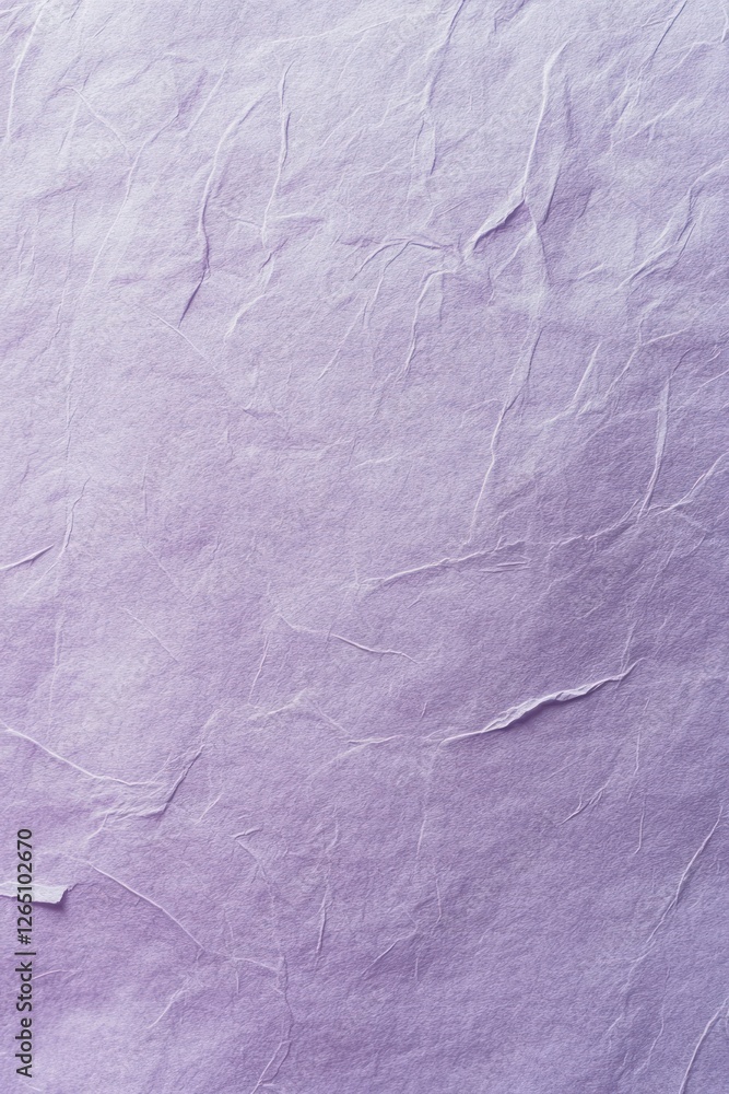 Naklejka premium Close-up of crumpled lavender-colored fabric with texture and wrinkles.