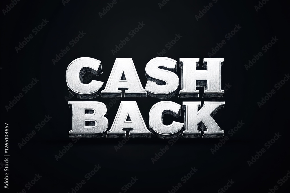 Obraz premium Vector emblem for cash back highlighting financial benefits against a black background
