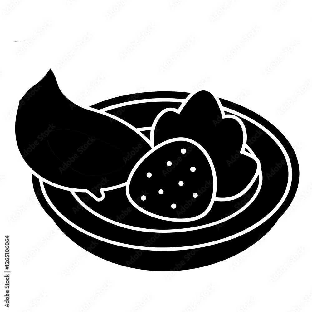 Silhouette vector of a delicious chick Silhouette vector of a delicious chick