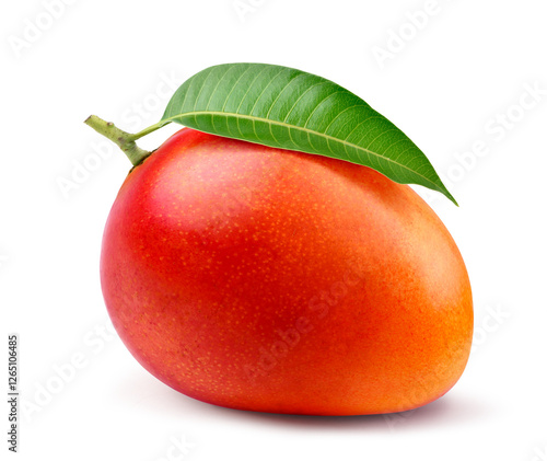 Ripe mango isolate on white background.