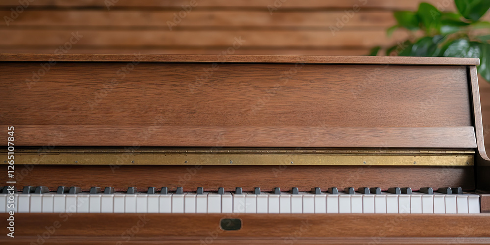 Upright Piano with Wooden Case and Keyboard Upright Piano with Wooden Case and Keyboard